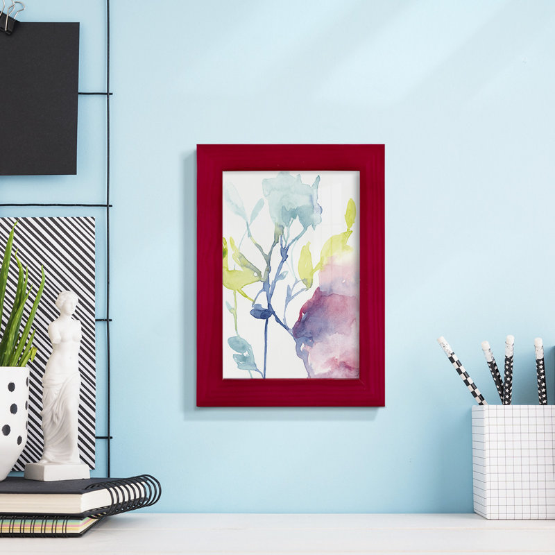 Fuchsia Bloom II - impression d'un seul cadre photo, Rouge, H 6 po x l 4 po x P 1 po