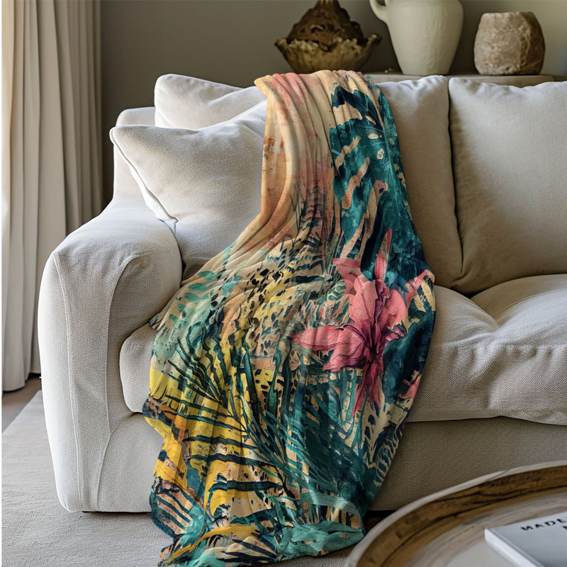Couverture sherpa 1 pièce Wilderness Whispers, Lit simple