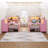 Twin Size Corner Bed With Bookcase Shelves And 2 Large Drawers,Twin Daybed With Led Lights And Charging Station,Corner Bed Frame With 39.4"L Desk,2 Fabric Drawers & Side Storage Bag,No Box Spring,Pink-1162594808