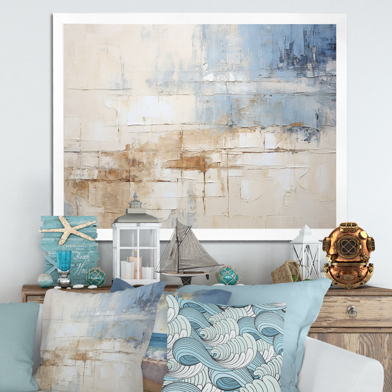 Plourde - Coastal Minimalisme, reproduction d'art sur toile encadrée, H 30 po x l 40 po x P 1,5 po, Cadre simple blanc