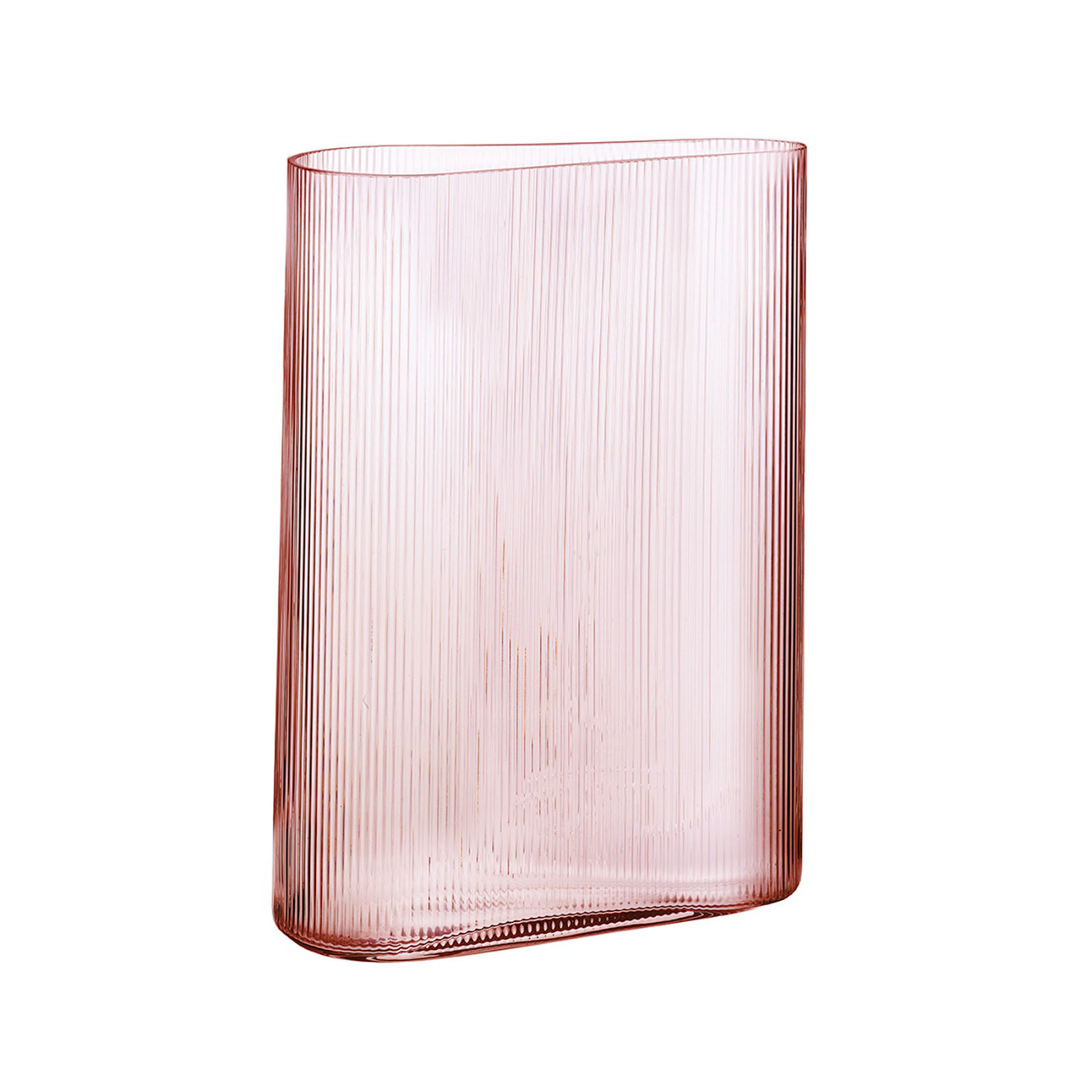 Mist Handmade Lead Free Crystal Table Vase, 15" H x 11" W x 5.5" D