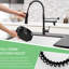 Robinet de cuisine moderne à DEL avec tirette vers le bas, bronze huilé, fonctionnement à levier unique sur 360 degrés, praticité-1088227473-1088227478