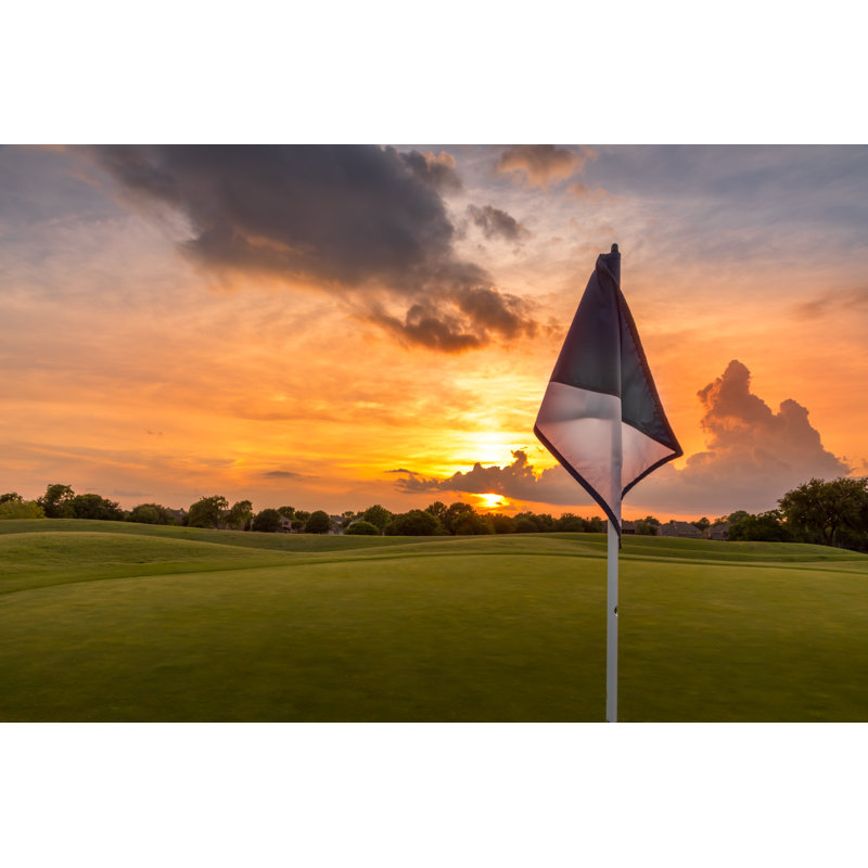 Sunset Sky Over The Fairway Of A Golf Course In Texas by Martina Birnbaum - Wrapped Canvas Print, 30cm H x 46cm W x 3.8cm D