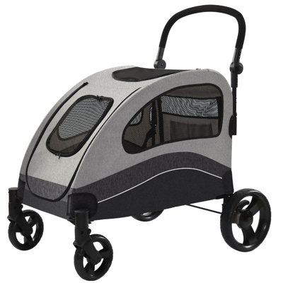 Poussette pour chien robuste et pliable pour grands chiens pesant jusqu'à 160 lb