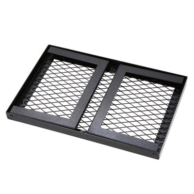 Barbecue 18 po pliable robuste avec treillis en acier, pieds de cuisson et sac de transport, barbecue extérieur, portatif pour la cuisson à flamme nue, acier, distribution uniforme de la chaleur