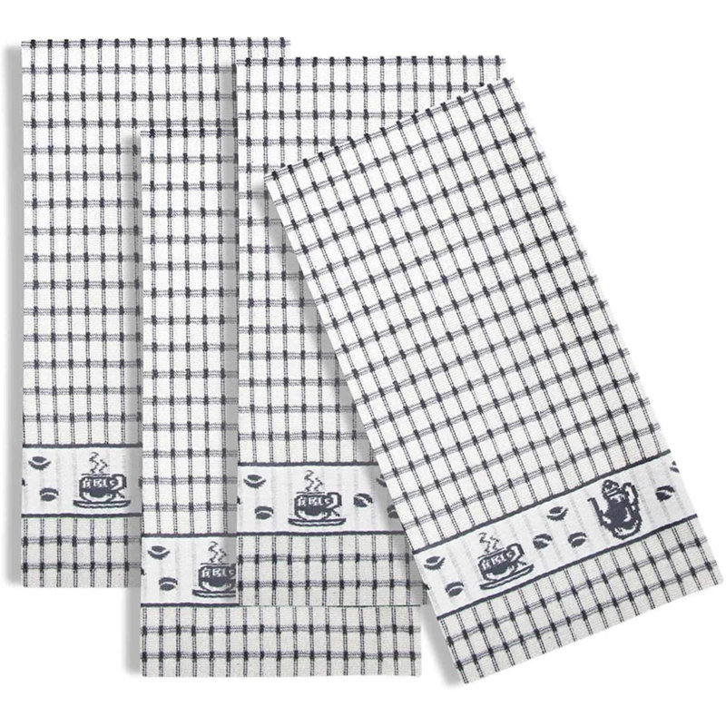 Cotton Jacquard Tea Towel Kitchen Towel, Grey