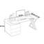 Bureau moderne de style crème avec pieds en fer-1131431984