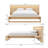 Lido Queen Size Bedframe with Wide Headboard with Integrated Lights-37278562