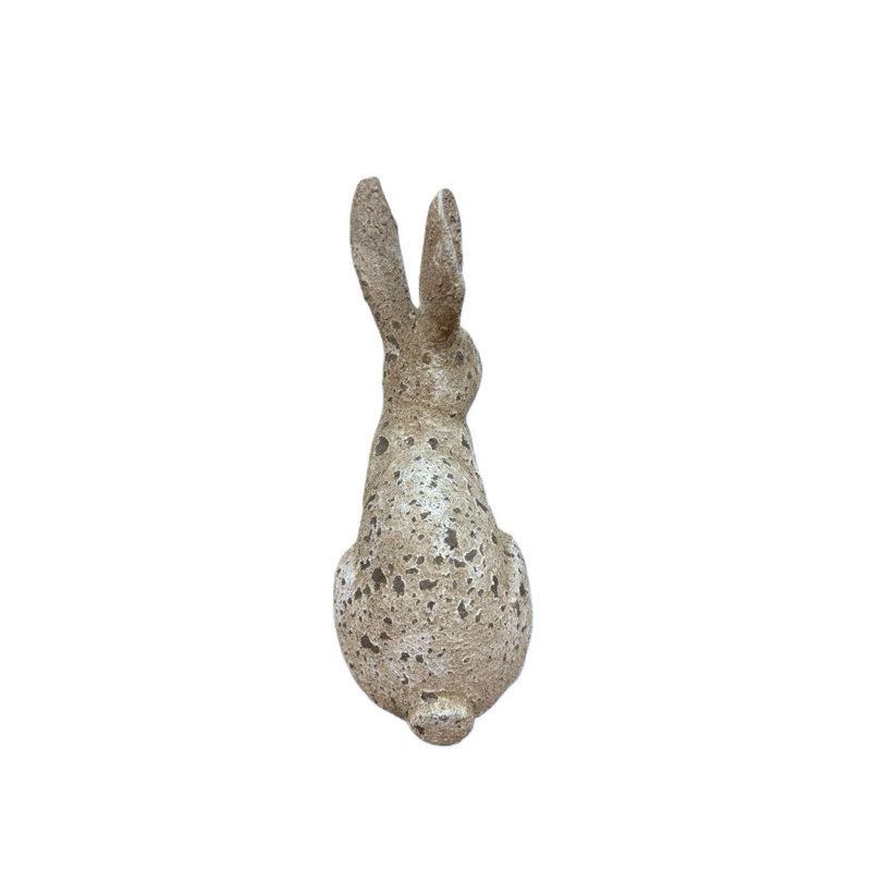 Figurine de lapin rustique en résine, H 18,5 po x l 11 po x P 6,5 po