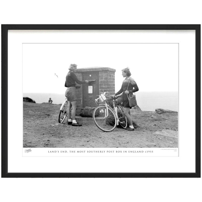 Lands End, The Most Southerly Post Box In England C1955 - Single Picture Frame Print, 28cm H x 36cm W x 2.3cm D