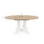 Table de salle à manger ovale extensible avec rallonge amovible, 150 x 110 cm, blanche, plateau