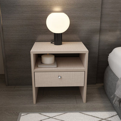 Zarae 1 Drawer Bedside Table Nightstand