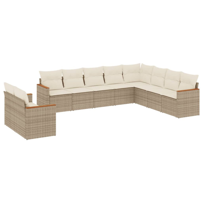 Ensemble de canapé de jardin Vidaxl beige