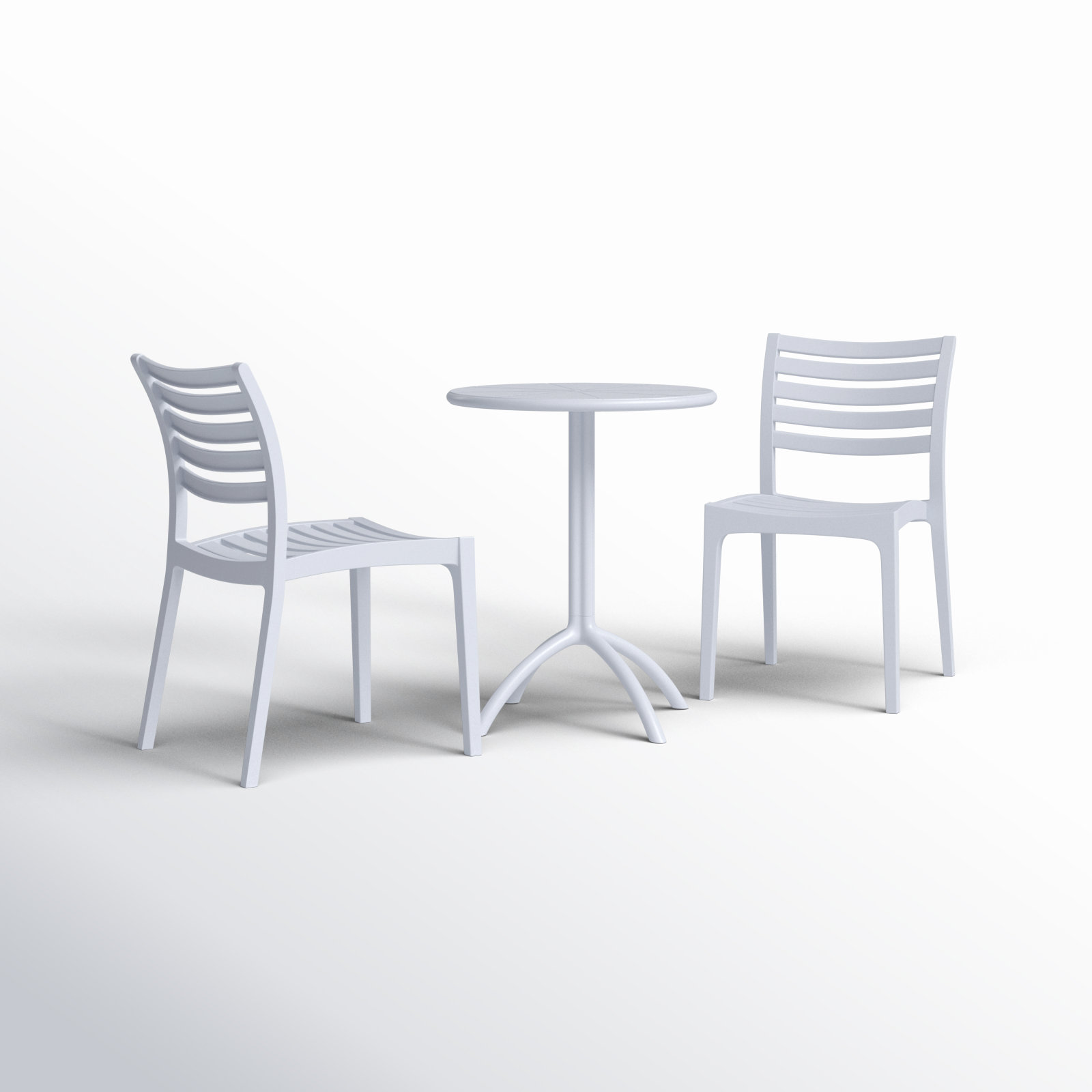 Jacinta 24" Patio Bistro Set, Silver Gray