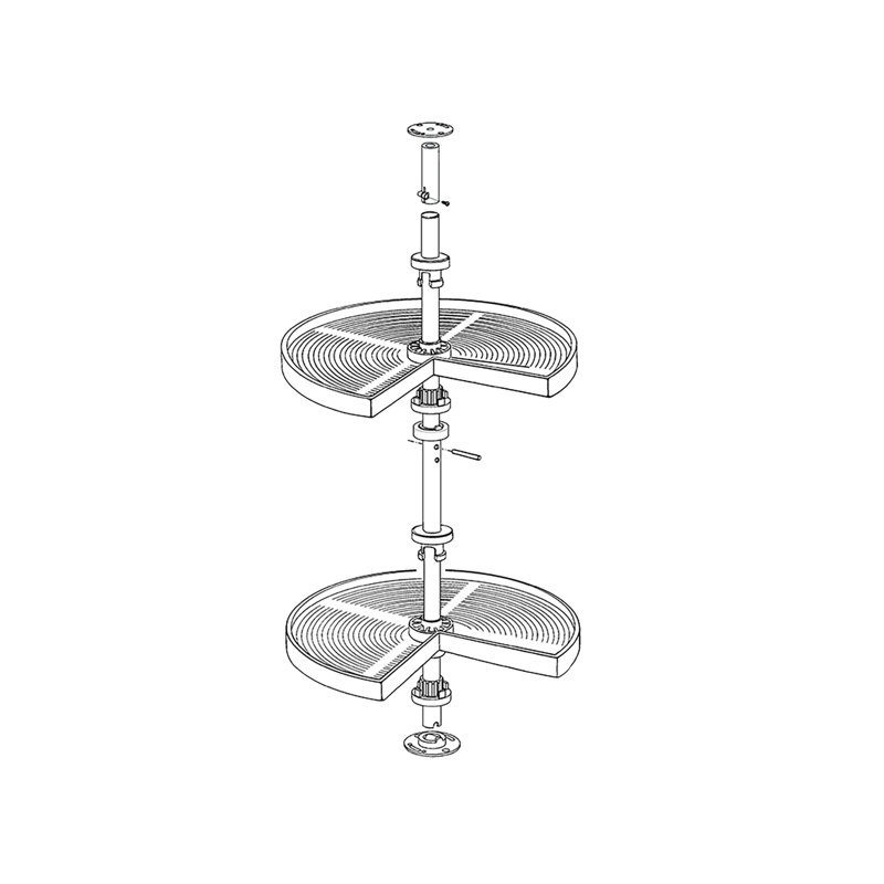 Naewe Plastic Lazy Susan Organiser, White