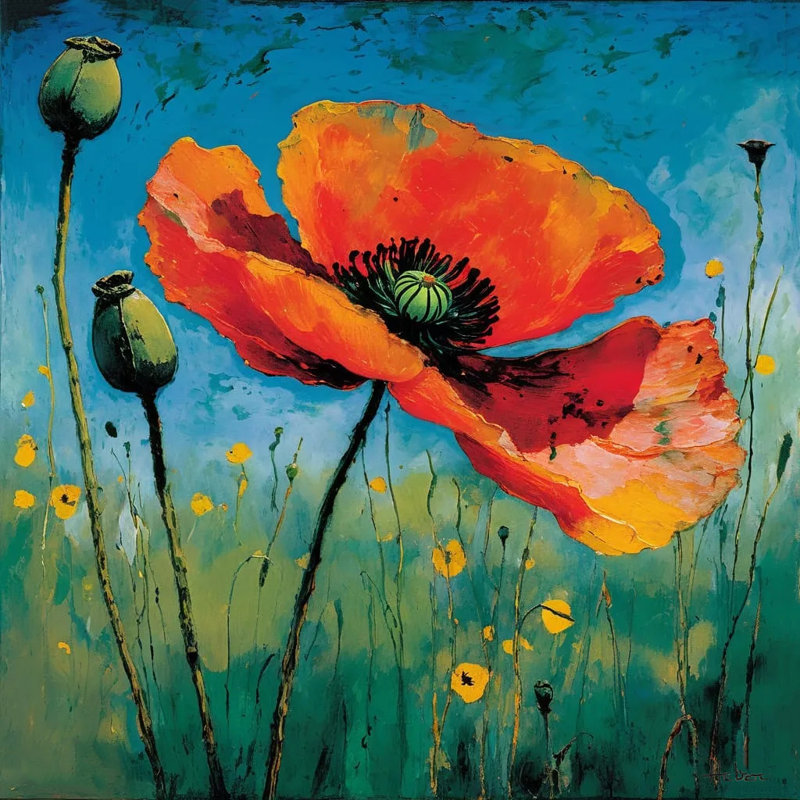 Impression sur toile Wild Radiance Bold Poppy