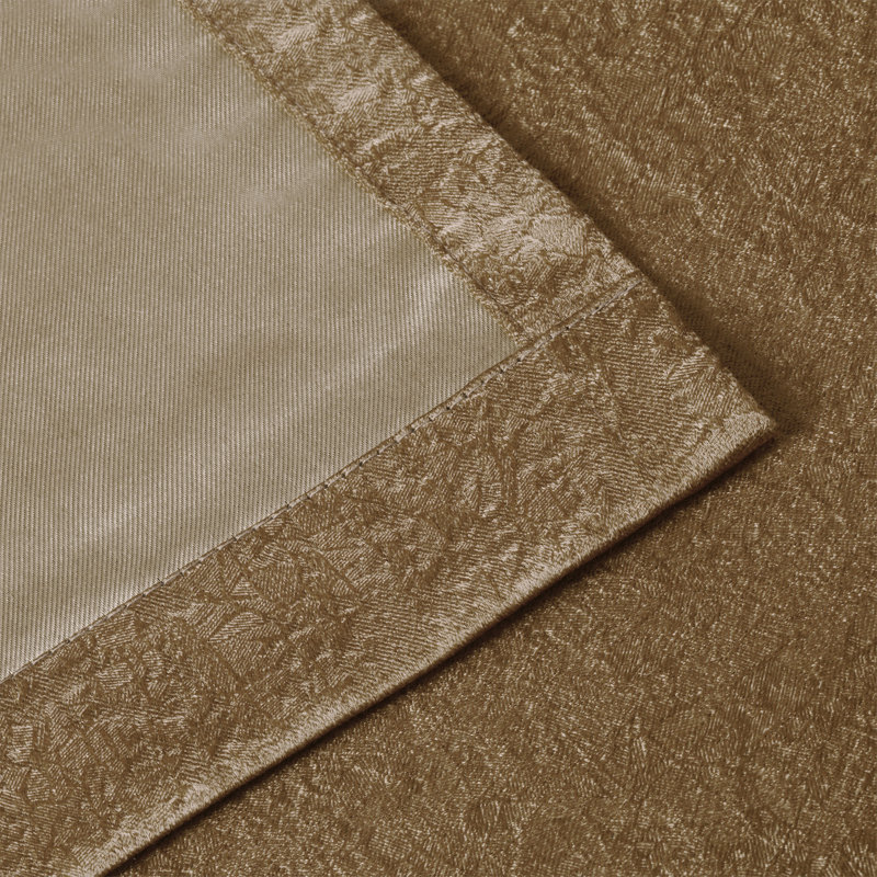 Kinlaw Textured Thermal Polyester Light Filtering Room Darkening Curtain Pair, Brown, 26" W x 84" L