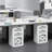 White 3 Drawer Wooden File Cabinet Printer Shelf With Lock