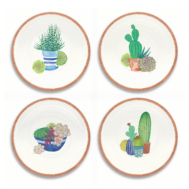 Swaffham Succulents 8.5" Melamine Salad Plate