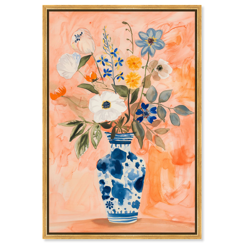 Vibrant Tapestry II Canvas Floral & Botanical Print by Oliver Gal, 25"H x 17"W, Gold Frame