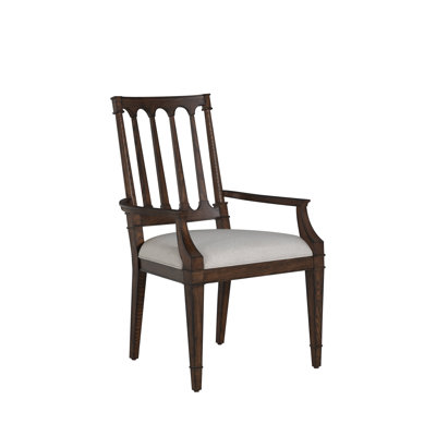 Mathis Wood Sculpted Back Dining Arm Chair