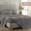 Draps 100% coton biologique - Taille réelle - Draps certifiés biologiques GOTS avec poche profonde et tissage en satin respirant et confortable qui devient plus doux à chaque lavage - Ensemble de luxe 4 pièces (pierre, double)-117278035-117278034