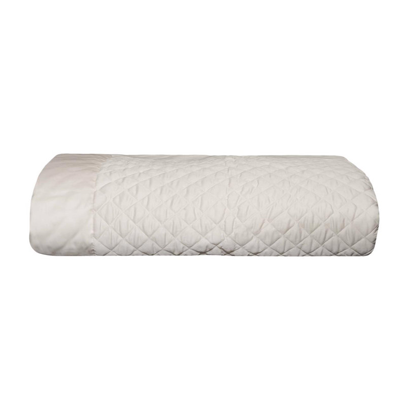 Simply Sateen_Quilted Coverlet, Twin Duvet Cover, Ivory