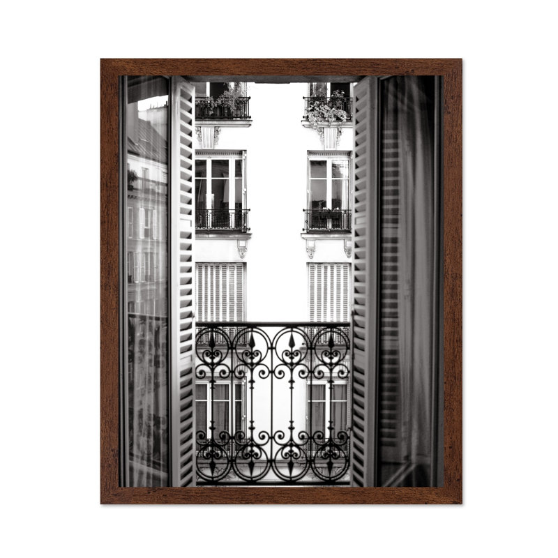 Parisian Home, Poster, 16"H x 20"W, Brown Framed