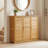 5-Tier 21 Pairs Storage Free Standing Bamboo Shoe Rack Blinds with Door, for Entryway Hallway