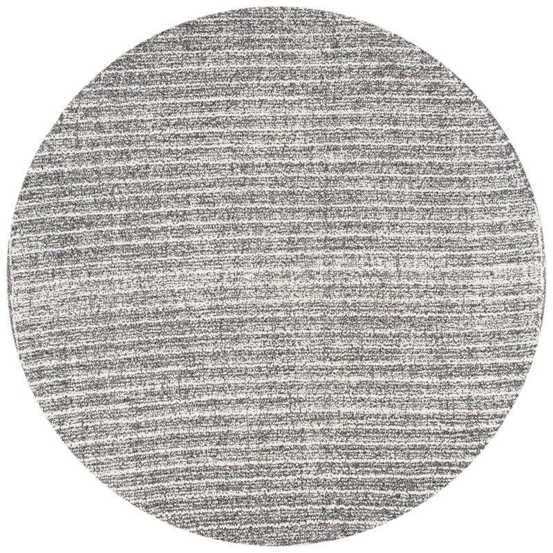 Tapis rayé performance touffeté à la main Miramontes, Rond 6 pi