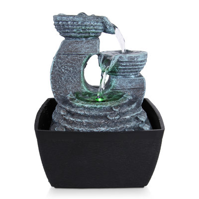 Fontaine de table relaxante avec lumière Okanagan