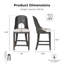 Chaises de salle à manger à hauteur de comptoir Doloros-1747292546