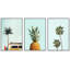 Beach And Plants " Retro Surfboard Van Tropical Island Pineapple Coastal Nautical Photography Modern Art Decor " 3 - Pieces-98697261-98697263