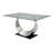 Bagdai Glass Top Metal Base Dining Table