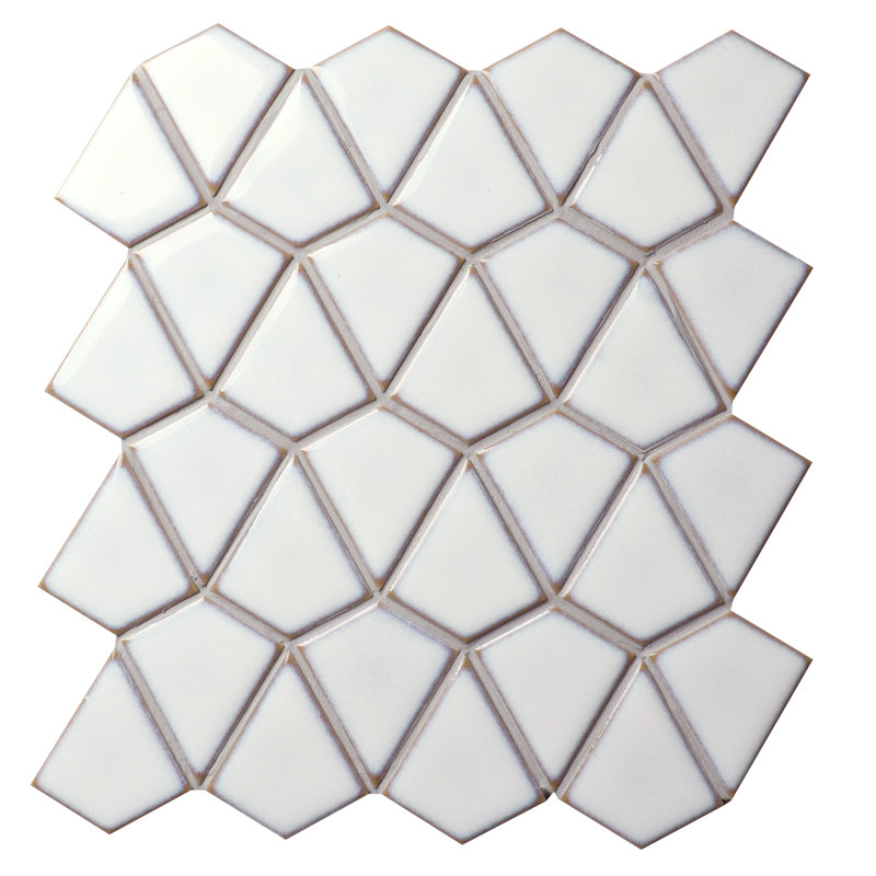 Diamond Series 2" x 3" Porcelain Mosaic Tile, White
