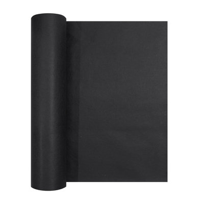 Heavy Duty Non-Woven Geotextile Fabric - 3x100FT Black Landscape Weed Barrier for Driveways & French Drains