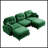 Modular Sectional U Shaped Couch With Ottoman