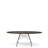 Glossy Oval with Steel Base Dining Table-96682278