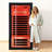 35.4" W x 35.4" D x 70.9" H Wood Single Person Far Infrared Sauna Room with 7 Heating Plates, LED Lights, Bluetooth Speakers, 1350W