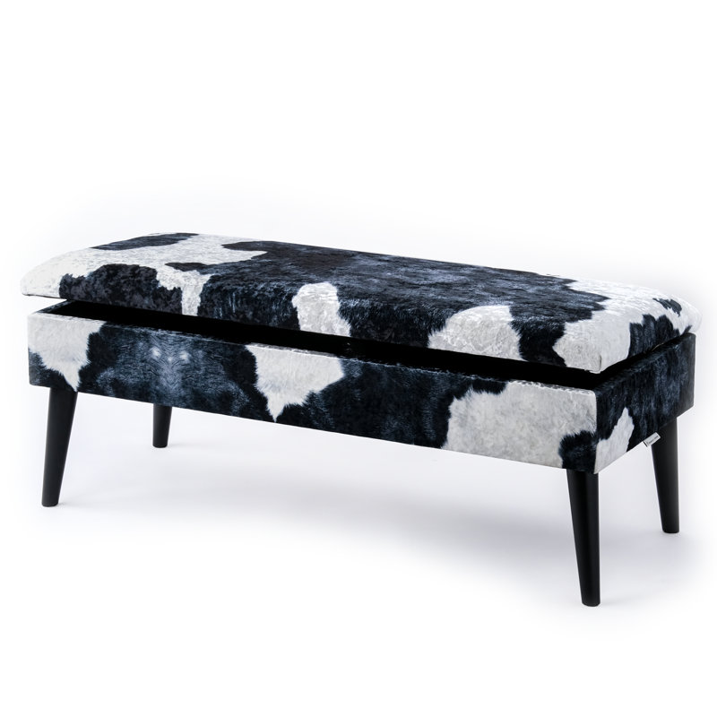 Salvi Polyester Upholstered Storage Bench, 44cm H x 90cm W x 40cm D