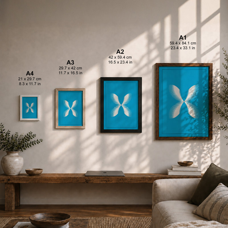 Radiant Symmetry Geometric - Framed Print, Unframed, A1 - 84.1 x 59.4 cm