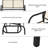 2-Person Outdoor Glider Bench, Patio Double Swing Rocking Chair Loveseat W/ Powder Coated Steel Frame For Backyard Garden Porch, Chair-565384653