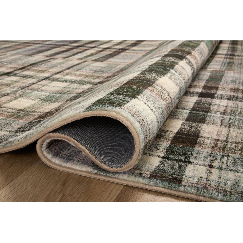 Ivory and Gray Striped Sheepskin Synthetic Rug 36" x 24"