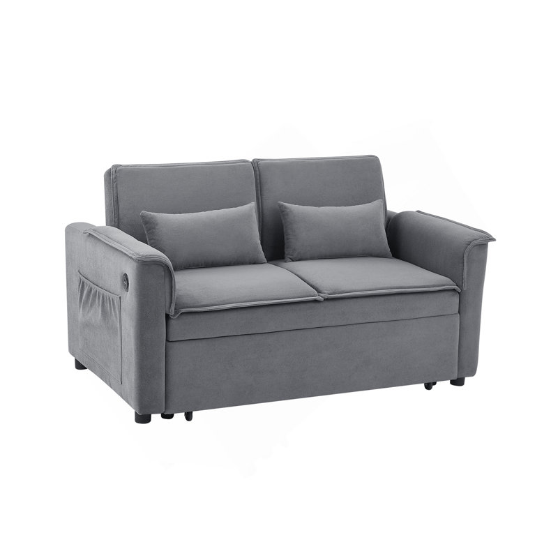 Canapé-lit convertible en tissu Modern, Gris