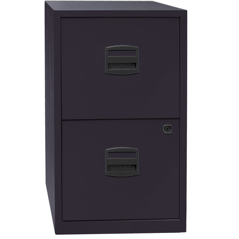 40cm Wide 2 -Drawer File Cabinet, Black