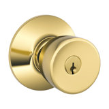 Schlage Bell Antique Brass Steel Entry Lockset ANSI Grade 2 1.75 in.