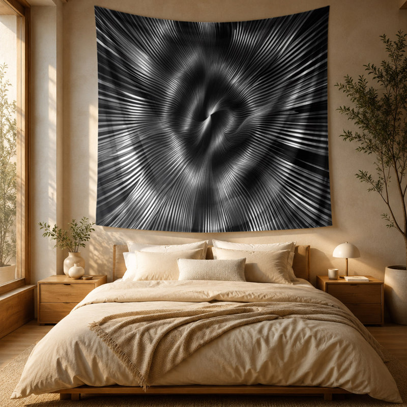 Tapisserie murale Op Art, 88 po x 104 po