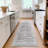 Machine Washable Medallion Floral Area Rug(Grey)-1858607080