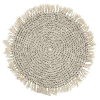 Delessite Cotton Solid Colour Round Placemat
