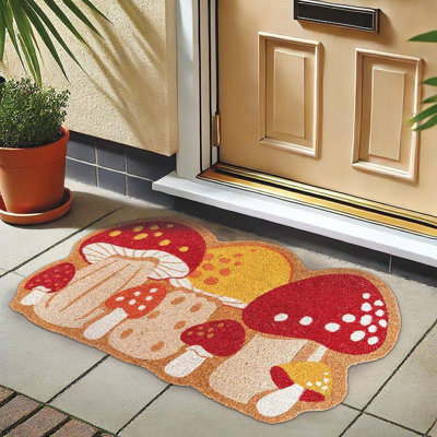 Colourful Mushroom Shaped Doormat
